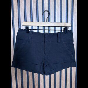 Alice + Olivia Mini Shorts 4 Womens Black Low Rise Flat Front